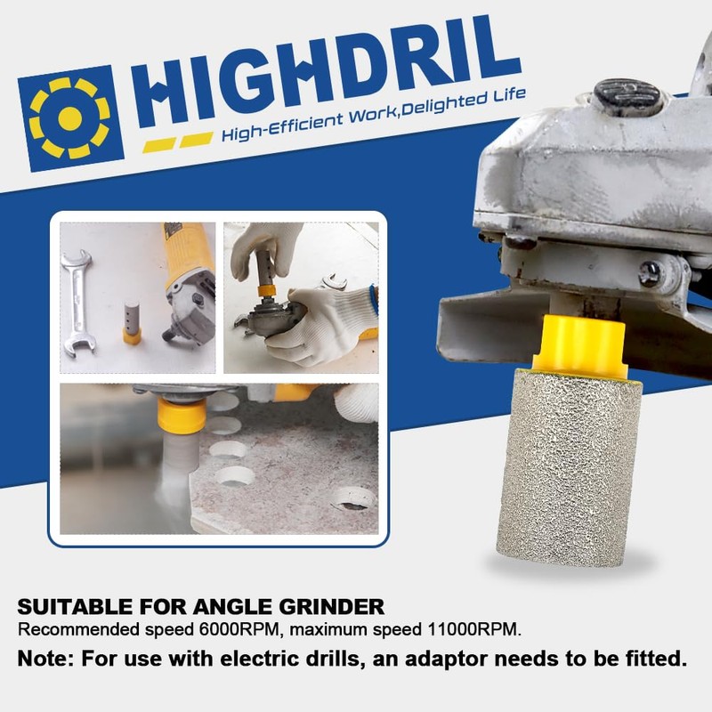 HIGHDRIL Diamond Milling Bit for Enlarging and Shaping Hole,Diameter 25MM