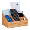 Relaxdays Desk, 6 Compartments for Pens, Notes, Letters, Paper Clips,