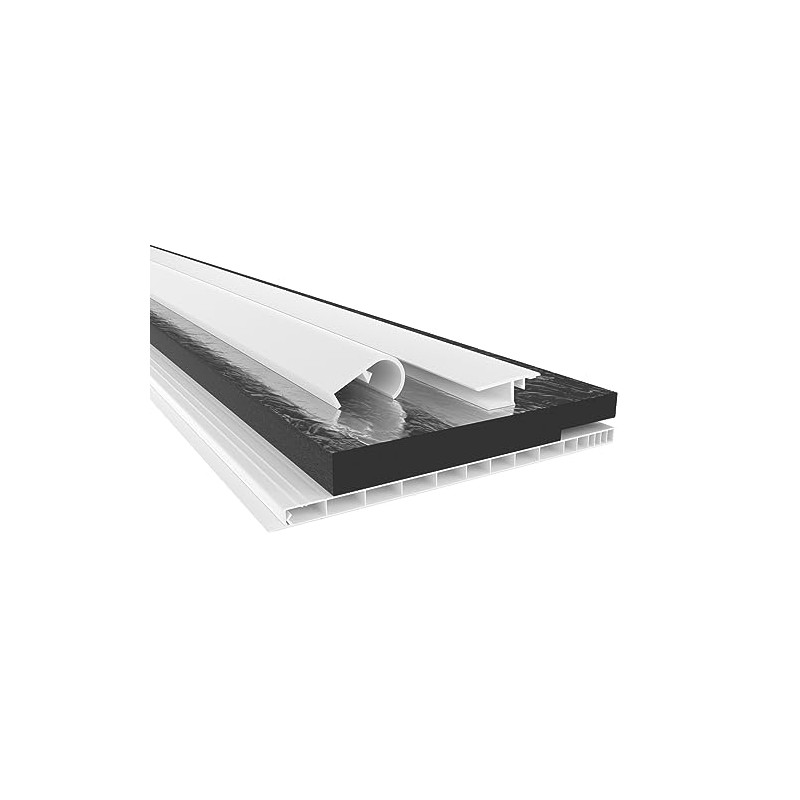 HEXIM PVC Roller Shutter Box Lid Complete Set, Roller Shutter