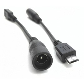 zdyCGTime - Cargador de fuente de alimentación universal V8 Micro USB M a 5.5 x 2.1 mm F DC DC (2 unidades)