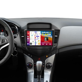 2+64GB Android Car Stereo for Chevrolet Chevy Cruze 2009-2015 Wireless Carplay Android Auto, 9 Inch Touchscreen Car Radio GPS Navi WiFi Bluetooth Backup Camera FM RDS Radio EQ SWC