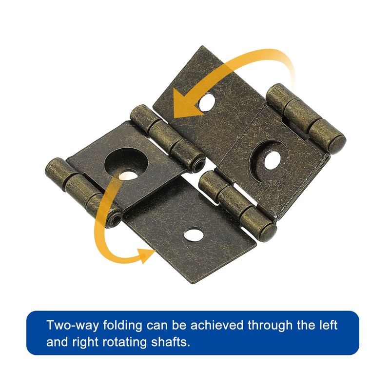 uxcell Double Acting Hinges Folding Screen, 4Pcs 2.13" Double Swing