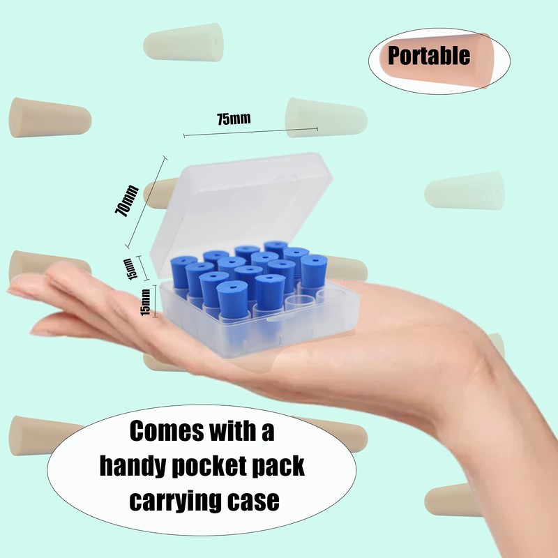 targeal 16PCS Reusable Soft Foam Ear Plugs,Noise Cancelling Earplugs with