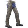bikersgearonline Men's Riding Distressed Brown Butter Soft Leather Motorcycle Chaps