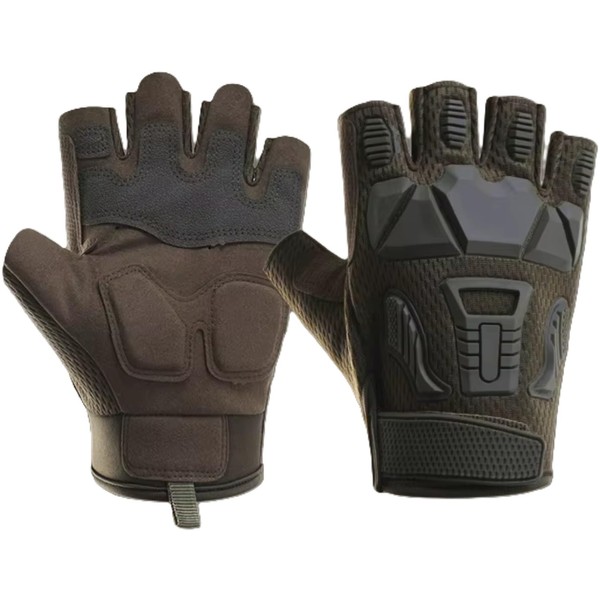 EVD-X Guantes Tácticos Cortos Premium de Goma protección Nudillos para