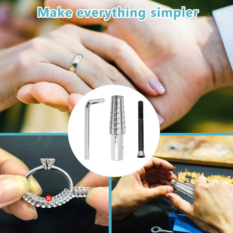 SANTUO 3pcs Ring Stretcher Tool Kit 7-14 Expanding Ring Mandrel