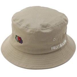 Fruit of the Loom Embroidered Logo Bucket Hat, Unisex, Hat, Cap, Men's, Women's, Bucket, Casual Hat, FTL Logo Beige