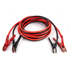 Justin Case Super Heavy-Duty Jumper Cables for Car, Includes 1 Gauge Wire Conductor 25' Car Jumper Cables & 365 Days of Roadside Assistance