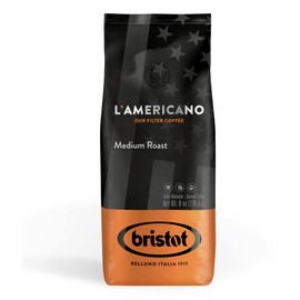 Bristot L‘americano Filter Coffee | Medium Roast Ground Filter Coffee | For Pour-over/French Press/Drip Coffee | 8oz/226.8