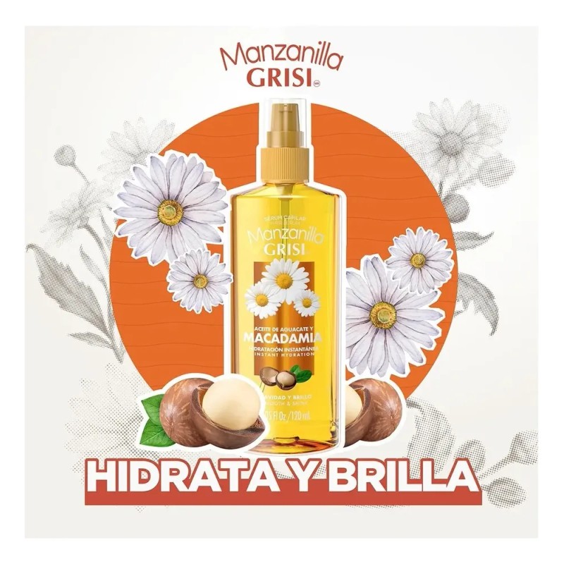 Sérum Capilar Grisi Manzanilla Hidratación Instantánea 120ml