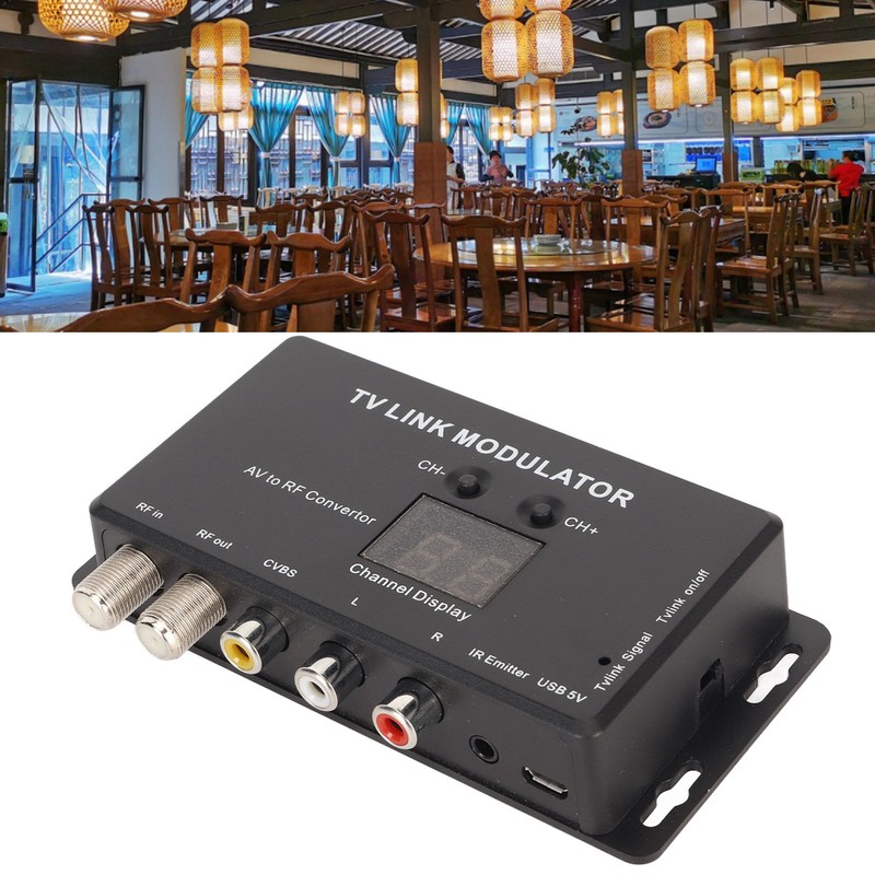 TV Link Modulator Adjustable Support PAL NTSC AV to RF