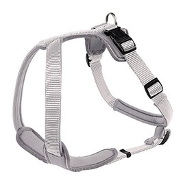 HUNTER NEOPREN dog harness, nylon, padded with neoprene, for sport and leisure,gray, nylon, neoprene,45-57,S