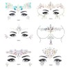 6Pcs Luminous Rhinestones Face Temporary Tattoos Glitter Festival Face Stickers