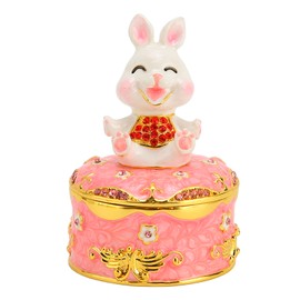 Trinket Box Bunny Shape Exquisite Cute Magnetic Design Jewelry Storage Box for Decoration