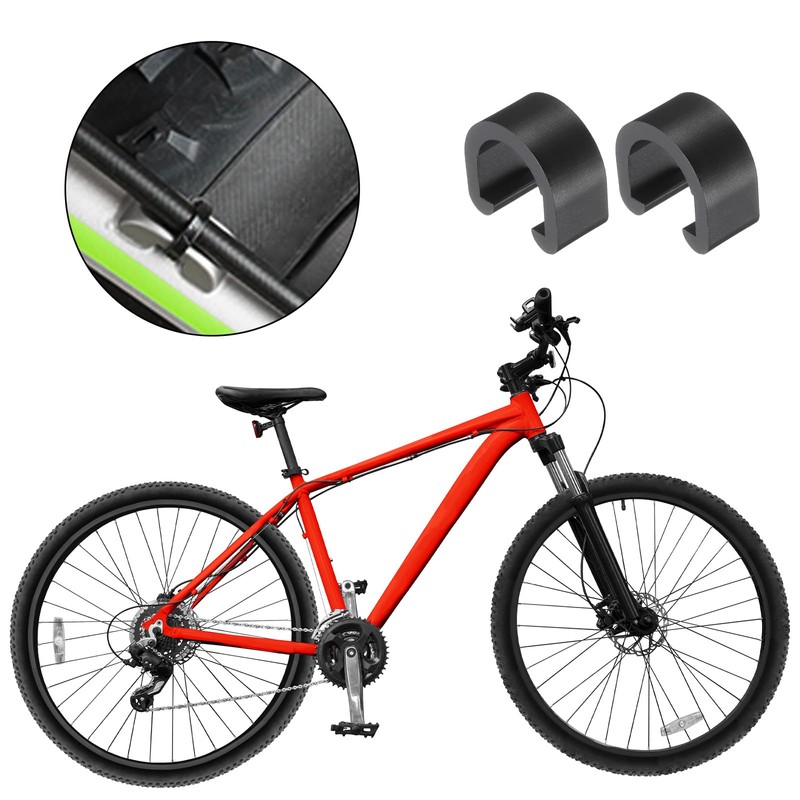 sourcing map 20pcs Bicycle Cable Clamps C-Clips Housing Hose Guide