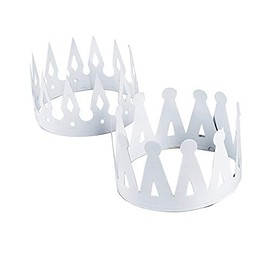 Fun Express DIY Paper Crowns (Bulk Set of 50) Princess, Queen and King Party Activities - Kids Do it Yourself Crafts - VBS Vacation Bible School Supplies/Decor