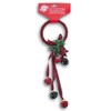Christmas Holiday Themed Doorknob Door Hanger with Jingle Bells (Black