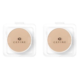 Cefine Silk Wet Powder Foundation, Powder Foundation Refill, Cover Power, Silk Skin (OC120, 2-piece set)