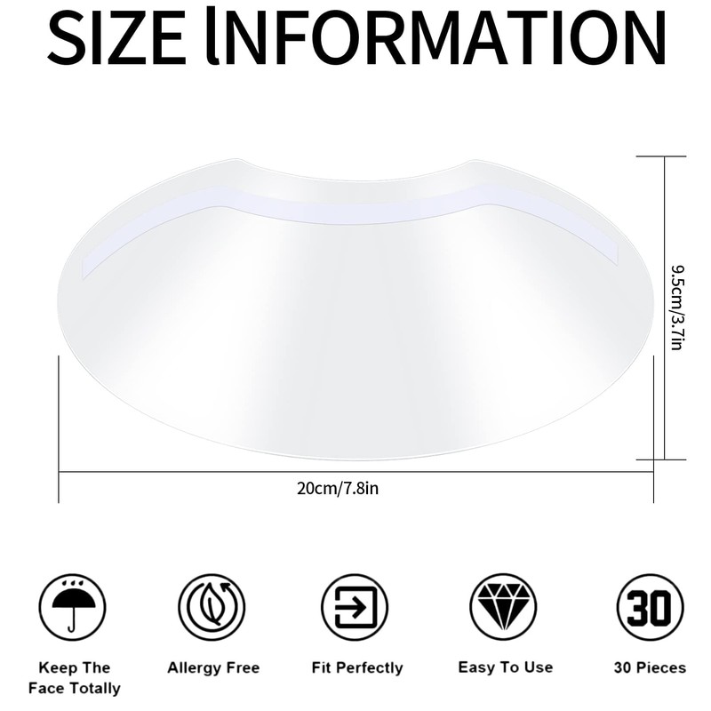 Xujinsongg Shower Face Eye Shields, 50 Pcs Eyebrow Shower Shield
