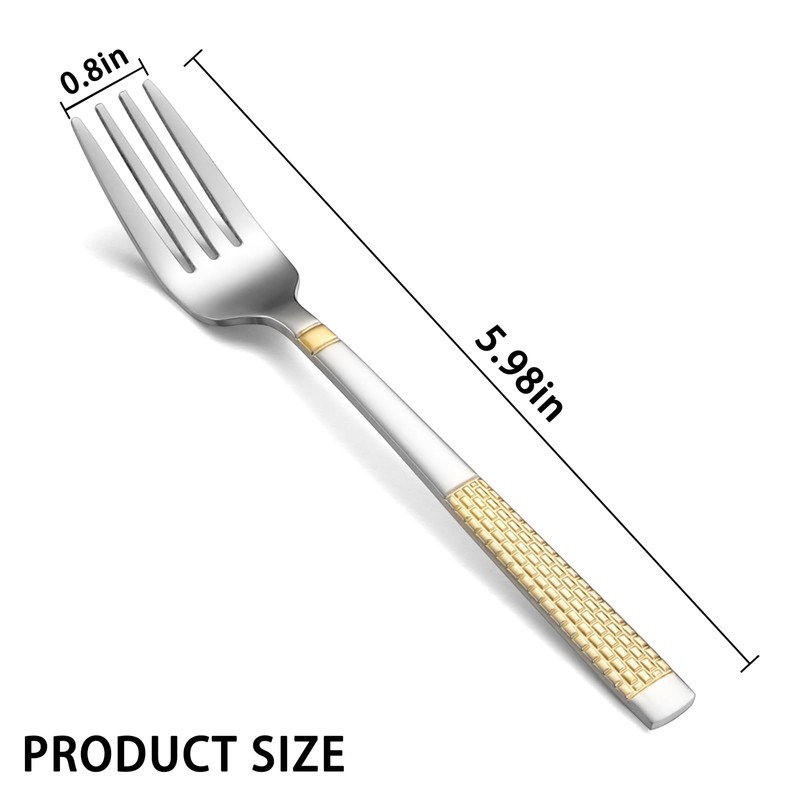 Dinner Forks Set of 4 Stainless Steel Salad Forks Silverware