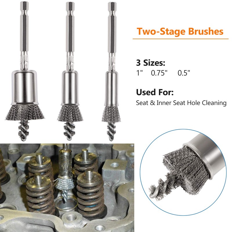 Diesel Injector-Seat Brush Master Cleaning Kit 8090S Premium Stainless Steel