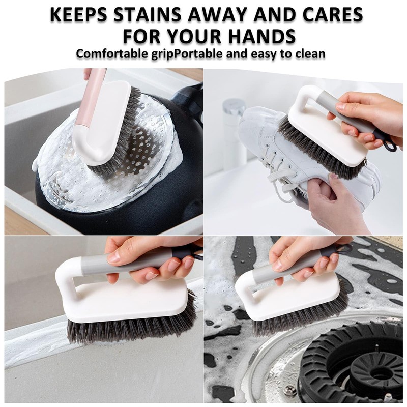 2 Pack Scrub Brush, Scrubbing Cleaning Brushes, Heavy Duty Cleaning