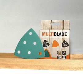 Multiblade Professional Velcro Sanding Triangles 93 x 93 x 93 mm, Pack of 10, Grain 360, 6 Holes, for Wood and Metal, Professional Quality, for Delta Sanders, Sanding Pads