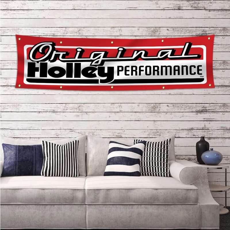 Holley Flag 2x8ft Original Performance Banner for Garage Room Man