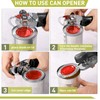 Tin Opener, Lychico 4-in-1 Can Opener Handheld Heavy Duty Stainless