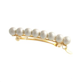 [ヴァンテーヌ] VINGTAINE コットンパール バレッタ Sサイズ シンプル オフィス ヘアアクセサリー H-597