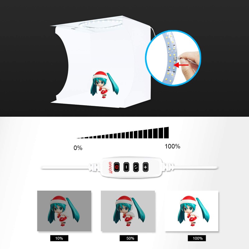 PULUZ Small Simple Shooting Box with Round LED Ring Light