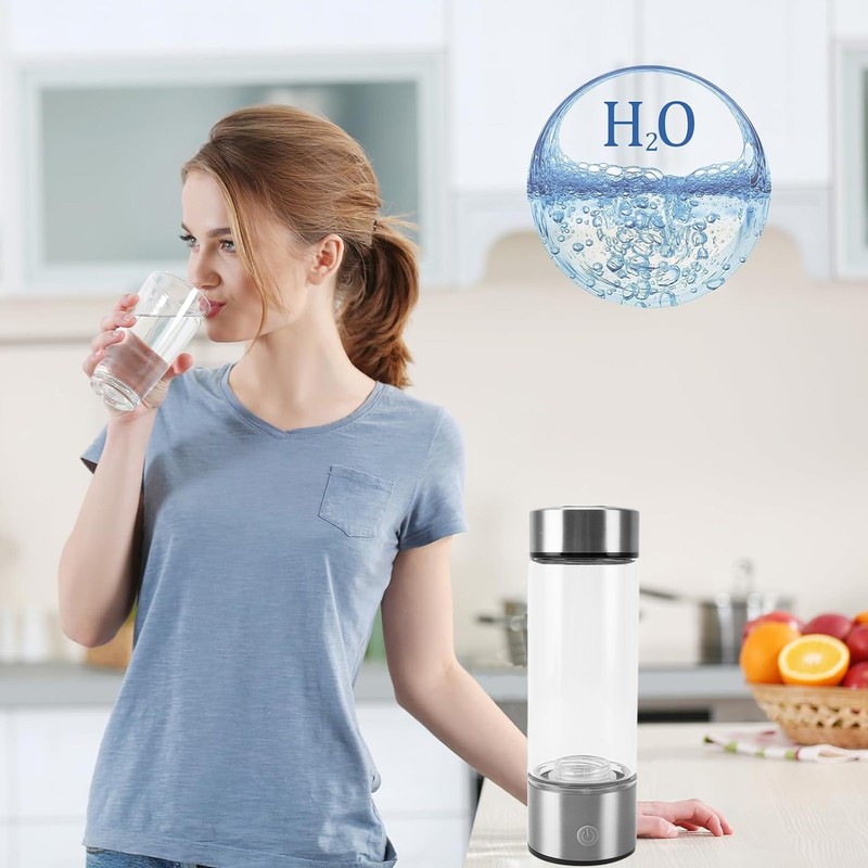 Hydrogen Water Bottle 450ml SPE PEM Technology 1300 to 1600ppb