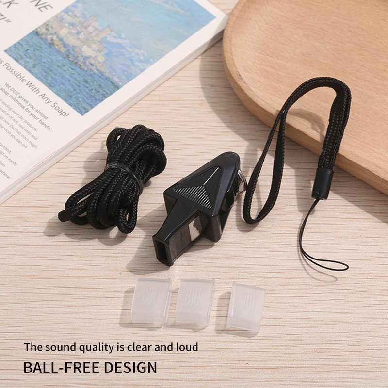 Starvway Sports referee whistle, 2-piece set of triangular shaped bean