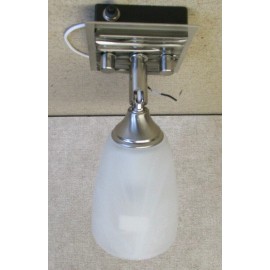 N/A RV Luminaire Multi Directional Swivel 12V Light Fixture - Frosted Lamp Shade