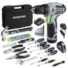 WORKPRO Home Tool Kit with Power Drill, 108PCS Power Home