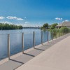 Cvter Glass Railing Post, No-Punch Heavy-Duty Glass Railing with Spigot