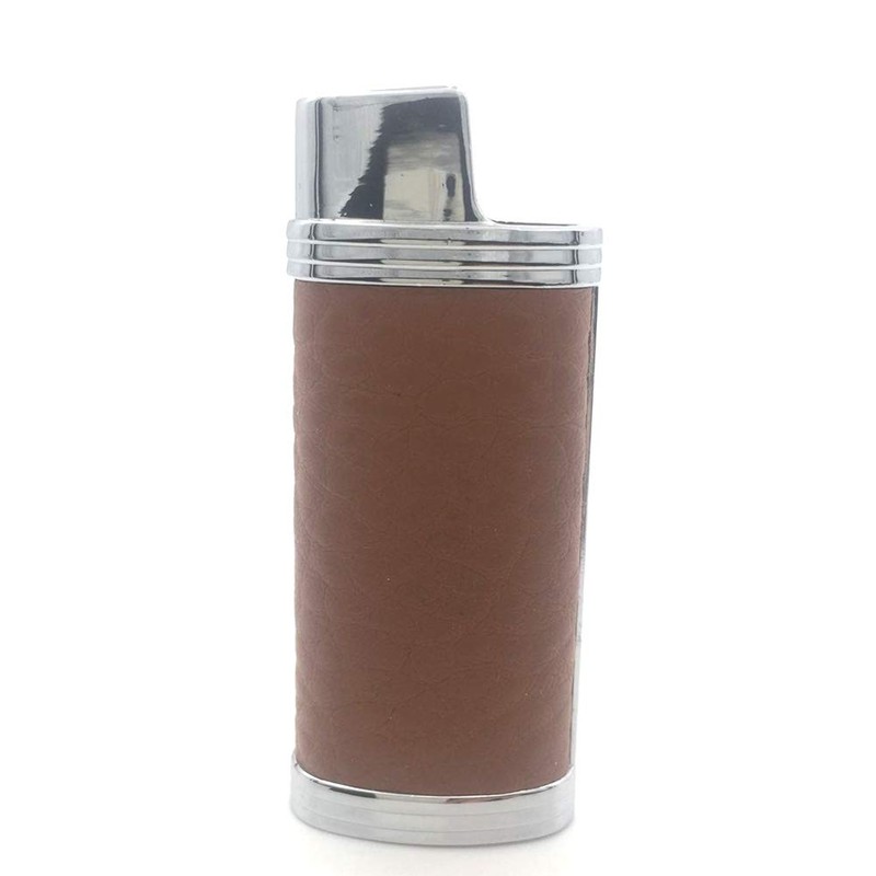 Lucklybestseller Metal Leather Lighter Case Cover Holder for Bic Mini
