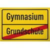DankeDir! Gymnasium Grundschule - 30 x 20 cm plastic sign
