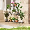 3-Tier Plant Stand, Heavy Duty Metal Planter Rack -Indoor/Outdoor Shelves
