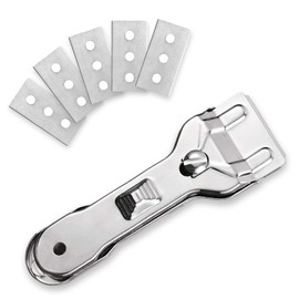 Ceramic Hob Scraper Blades, Ceramic Hob Scraper, Glass Scraper, Ceramic Hob Scraper with 5 Replacement Blades, Ceramic Hob Scraper, Ceramic Hob Scraper for Removing Stains on Oven Cooker Glass