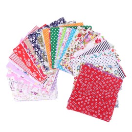 TEHAUX 300pcs DIY Floral Printed Cotton Fabric Pack Quilting Sewing Craft Material