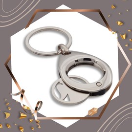 Festland DESIGN® Keyring Shopping Trolley Token Guardian Angel Chip Metal Shopping Trolley Lucky Charm Angel Gift for Men and Women, silver