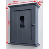 Dark Grey Key Cabinet - keyhole window