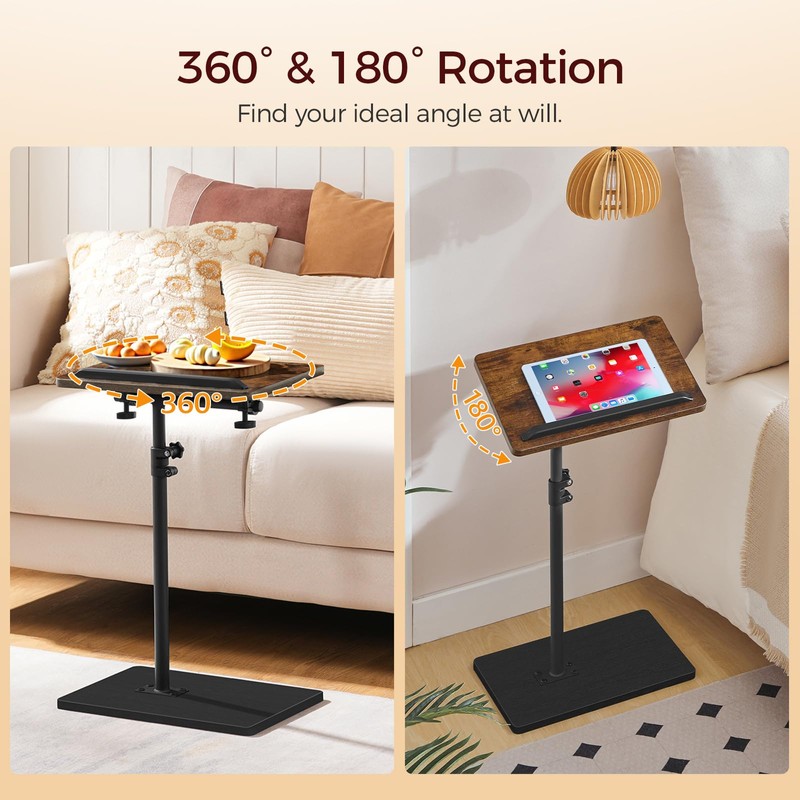 MAHANCRIS TV Tray Table, Sofa Armrest Tray Table for Couch,