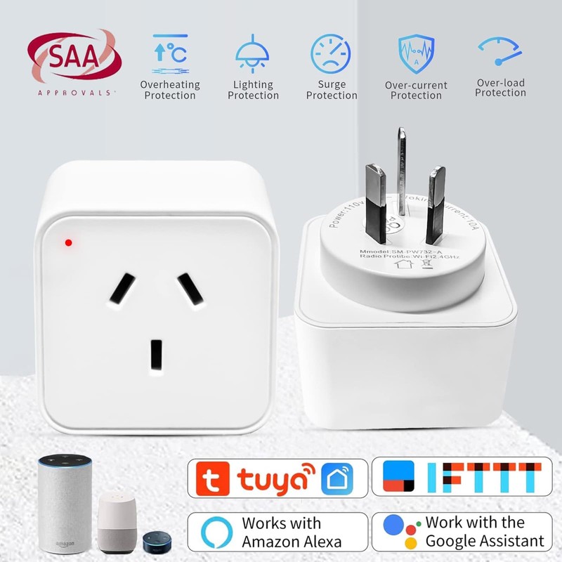 XENON Smart Plug, Wi-Fi Enabled, Voice Control - 2 Pack,