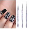 Xiaoya 3 Pinceles Liner Fino Mano Alzada Nail Art Uñas