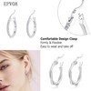 EPVOA Silver Hoop Earrings - Sterling Silver, Hypoallergenic Hoops for