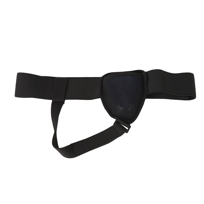 Inguinal Hernia Belt Adjustable Black PVC Gel Bag Soft Foam