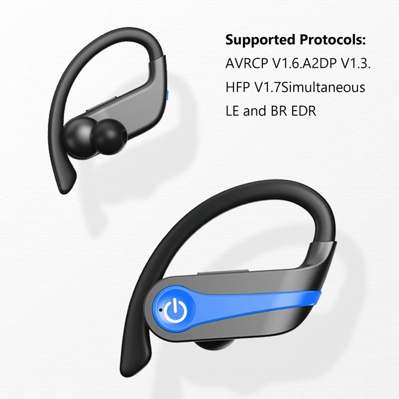 Sports Bluetooth 5.3 Earbuds IPX7 Waterproof Noise Reduction Wireless HiFi