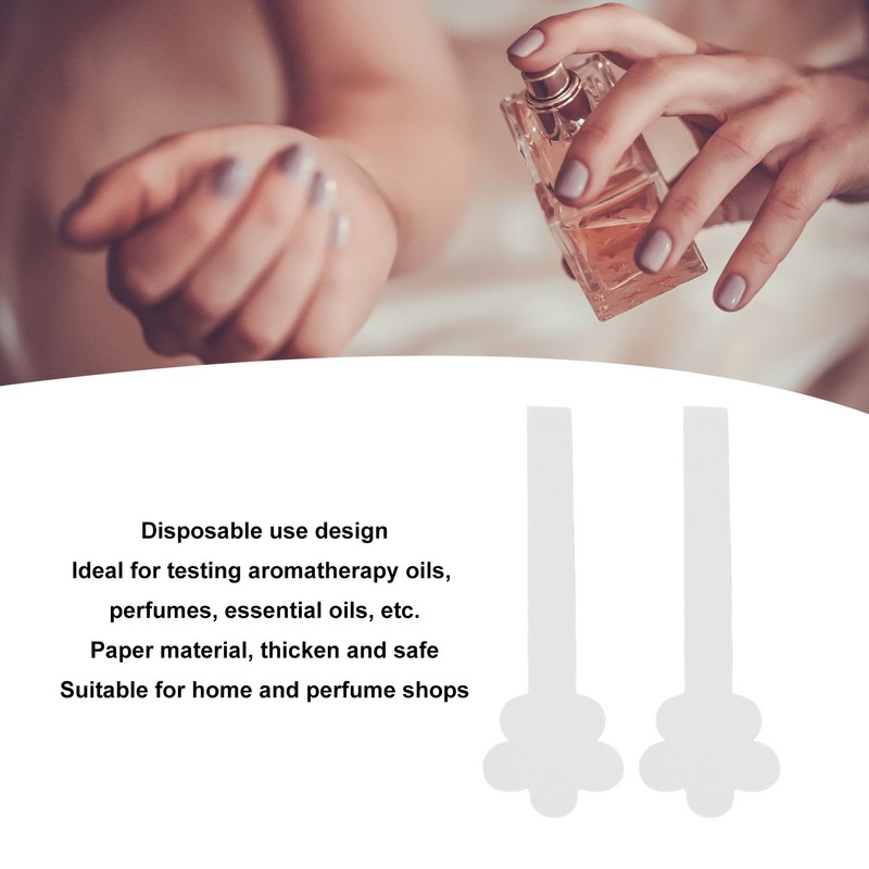 200pcs Perfume Test Paper Flower Shape Disposable Essential Oils Strips